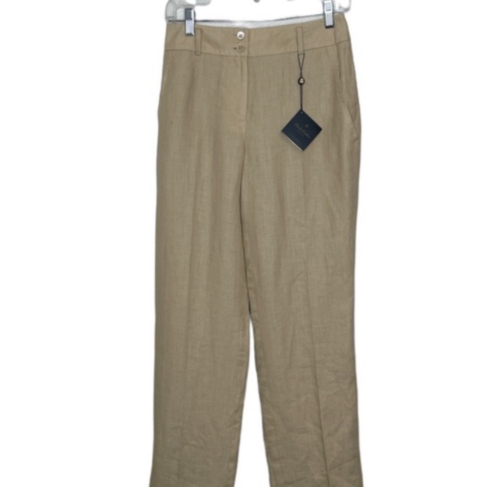 Brooks Brothers Tan Irish Linen Pants Size 2 NWT